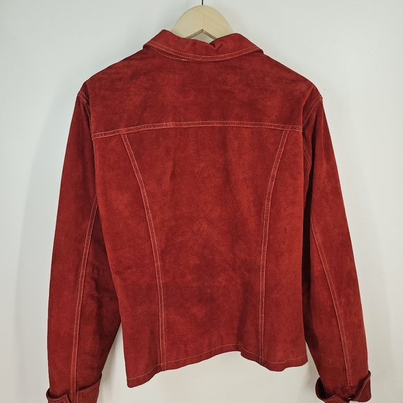 Goregeous red leather jacket by Coldwater Creek, XL - Picture 3 of 3